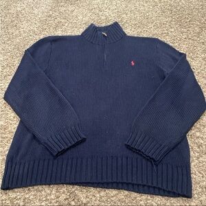Polo Ralph Lauren vintage 100% cotton quarter zip sweater XL
